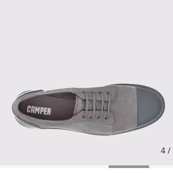 Camper platform Vintar Gray Nubuck Leather lace up brogues size 39/ US 39 - Picture 3 of 12